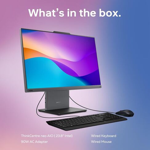 LENOVO V-Series V30a Business All-in-One Desktop, 23.8" FHD Display, Intel Core i3-1115G4, 16GB RAM, 1TB SSD, DVD-RW, Wired Keyboard & Mouse, Wi-Fi, Windows 11 Pro, Black in Saudi Arabia