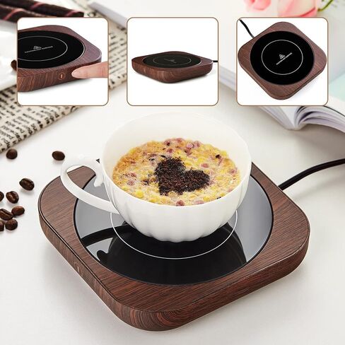 Coffee Warmer, Mug Warmer for Desk 2 Temp Settings Auto Off Coffee Cup Warmer with 1-12H Timer, Smart Coffee Warmer Candle Warmer for Warming & Heating Coffee, Beverage, Milk, Tea in Kuwait