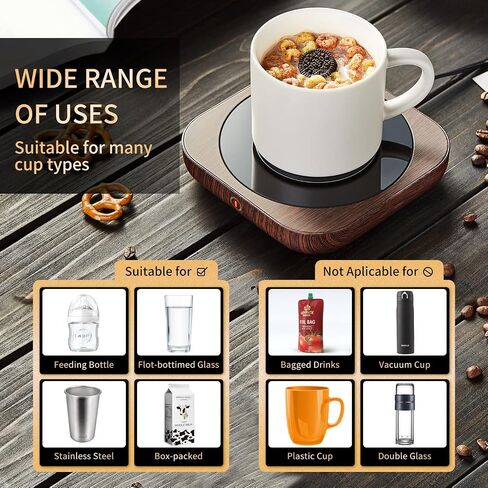 Coffee Warmer, Mug Warmer for Desk 2 Temp Settings Auto Off Coffee Cup Warmer with 1-12H Timer, Smart Coffee Warmer Candle Warmer for Warming & Heating Coffee, Beverage, Milk, Tea in Kuwait
