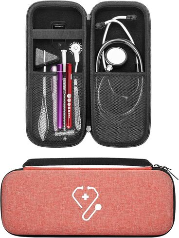 حافظة سماعة الطبيب YINKE لـ 3M Littmann Classic III/Cardiology IV/Lightweight II S.E. سماعة الطبيب الصوتية MDF وحقيبة تخزين منظمة صلبة للممرضات والأطباء (ذهبي وردي) in Kuwait