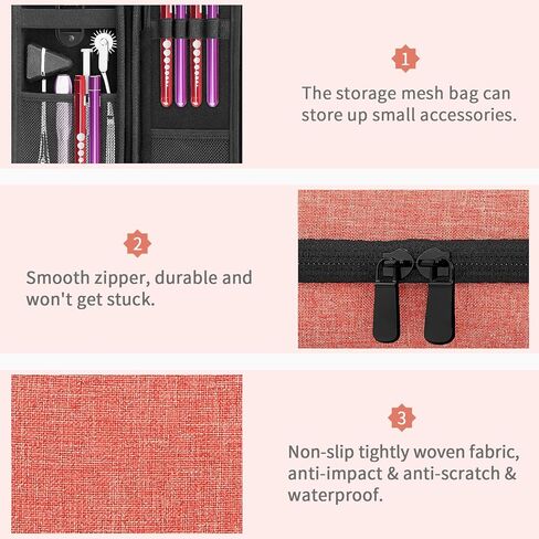 حافظة سماعة الطبيب YINKE لـ 3M Littmann Classic III/Cardiology IV/Lightweight II S.E. سماعة الطبيب الصوتية MDF وحقيبة تخزين منظمة صلبة للممرضات والأطباء (ذهبي وردي) in Kuwait