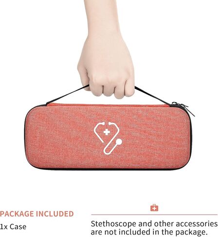 حافظة سماعة الطبيب YINKE لـ 3M Littmann Classic III/Cardiology IV/Lightweight II S.E. سماعة الطبيب الصوتية MDF وحقيبة تخزين منظمة صلبة للممرضات والأطباء (ذهبي وردي) in Kuwait