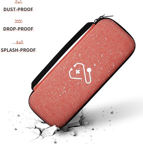 حافظة سماعة الطبيب YINKE لـ 3M Littmann Classic III/Cardiology IV/Lightweight II S.E. سماعة الطبيب الصوتية MDF وحقيبة تخزين منظمة صلبة للممرضات والأطباء (ذهبي وردي) in Kuwait