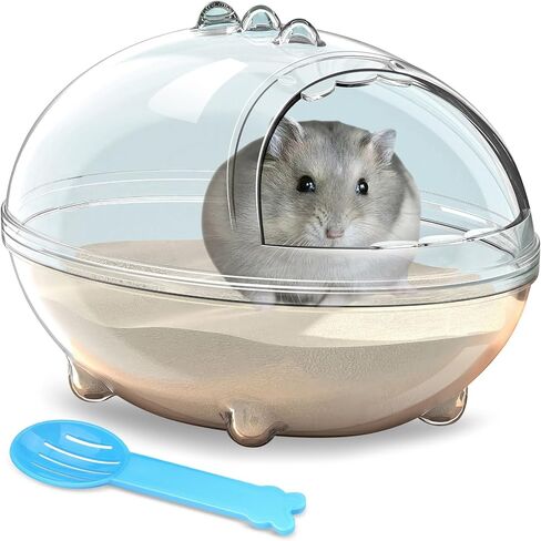 Hamster Bathroom,Hamster Bathtub Box,dust Bath for Hamster,Hamster Sand Bath Container,Hamster Bath,Hamster Bathing Bowl,Transparent Beds,Hamster Bathtub Toilet for Hamster Accessories (S) in Saudi Arabia