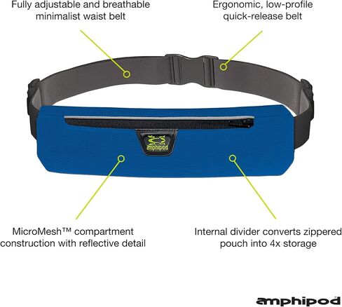 Amphipod Airflow MicroStretch Plus Belt - Blue/Silver in Saudi Arabia