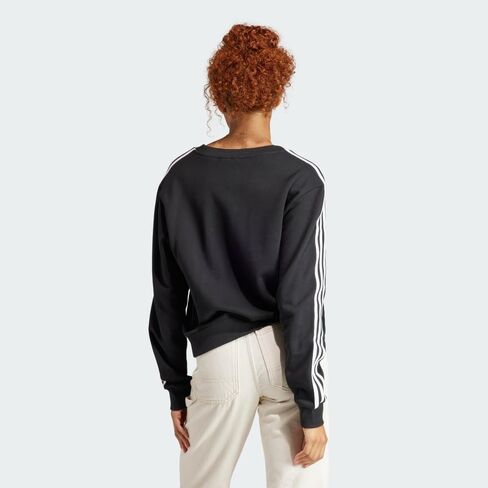 adidas Essentials 3-Stripes V-Neck Sweatshirt Preloved Fig MD in Saudi Arabia