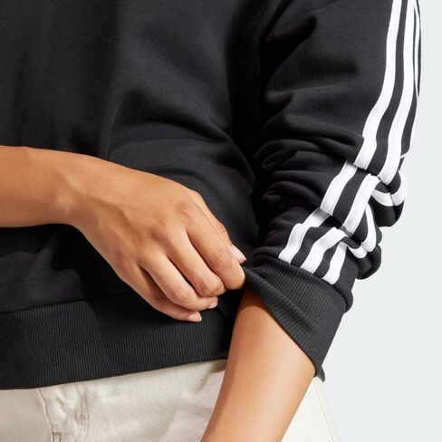 adidas Essentials 3-Stripes V-Neck Sweatshirt Preloved Fig MD in Saudi Arabia