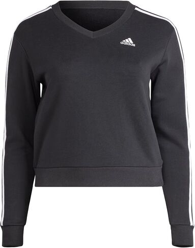 adidas Essentials 3-Stripes V-Neck Sweatshirt Preloved Fig MD in Saudi Arabia