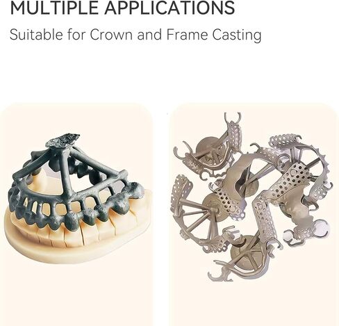 Jamghe Dental Castable الراتنج الأشعة فوق البنفسجية فوتوبوليمر الراتنج 405 نانومتر انكماش منخفض للغاية، صب سهل لإطار ترميم زراعة الأسنان وتاج 1000 جرام... in Kuwait