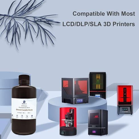 Jamghe Dental Castable الراتنج الأشعة فوق البنفسجية فوتوبوليمر الراتنج 405 نانومتر انكماش منخفض للغاية، صب سهل لإطار ترميم زراعة الأسنان وتاج 1000 جرام... in Kuwait