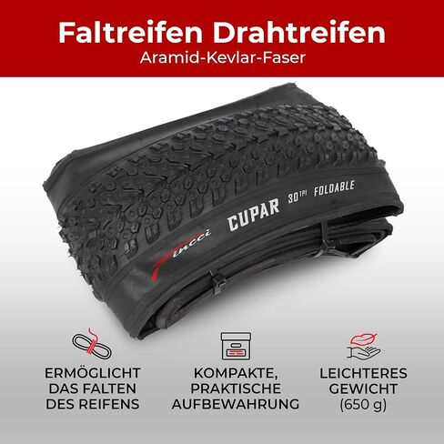 مجموعة Fincci مقاس 26 × 2.125 إطارات دراجة 57-559 قابلة للطي مع أنابيب داخلية لصمام شريدر لدراجة الدراجة الجبلية الهجينة في المدينة in Saudi Arabia