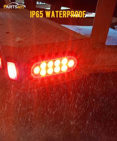 Partsam 2Pcs 6 Inch Oval White Led Trailer Lights 10 Diodes Clear Lens Grommet and Pigtails Submersible 12V Sealed for RV Trucks, 6 Oval led Reverse Lights, 6 Oval led Back up Lights in Kuwait