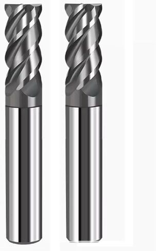 Hunricho 6pcs HRC65 tip Diameter 1mm,2mm,3mm,4mm 5mm,6mm x Length 50mm 4Flutes End Mill CNC Milling Cutter Bit Tungsten Steel Nano Coating Square Carbide Milling Cutter in Saudi Arabia