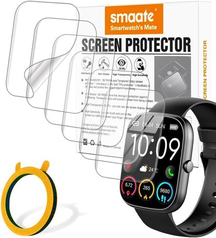 3D Screen protectors Compatible with uaue T60 1.91 inches smartwatch, 3 Piece, Full Coverage, Anti-shatter in Saudi Arabia