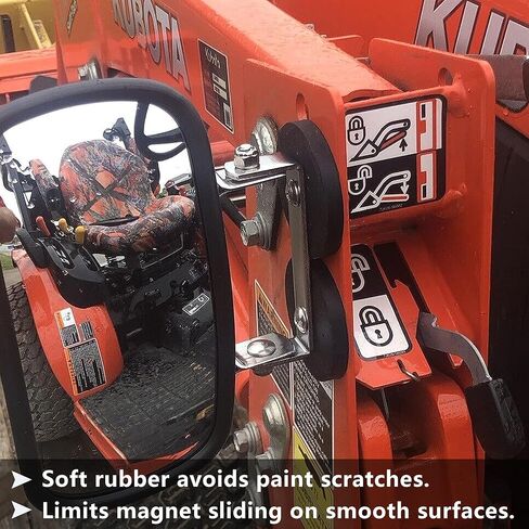 ULIBERMAGNET 2Pack Rubber Coated Magnet, Anti-Scratch Powerful Neodymium Round Magnet Base with M6 Female Thread Stud, Strong Magnetic Magnet for Led Working, Signal Lights & Tools in Kuwait