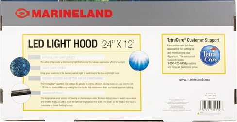 Marineland LED Light Hood For Aquariums, 20 Inches By 10 Inches, Natural Shimmering Light With Night Light Effect in Kuwait