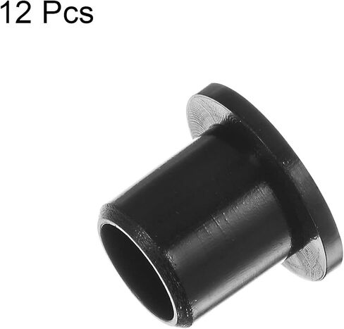 12pcs Flanged Sleeve Bearings 4mm Bore 6mm OD 8mm Length Nylon Bushings for Shaft, White in Saudi Arabia