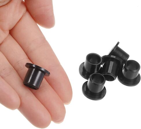 12pcs Flanged Sleeve Bearings 4mm Bore 6mm OD 8mm Length Nylon Bushings for Shaft, White in Saudi Arabia