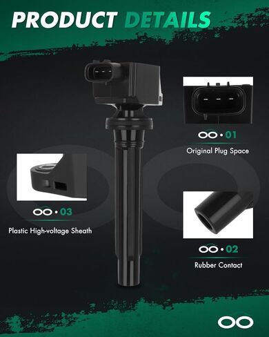 SCITOO 4 ملفات تشغيل محرك السيارات + 4 شمعات الإشعال إيريديوم ، لسوزوكي SX4 2.0L 2007 2008 2009 ، لسوزوكي جراند فيتارا 2.7L 2006 2007 2008 UF562 ‎5C1785, E1062 in Kuwait