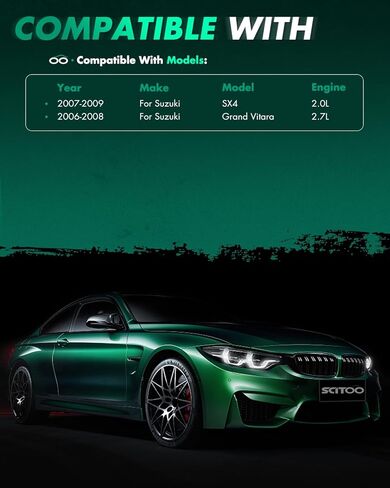 SCITOO 4 ملفات تشغيل محرك السيارات + 4 شمعات الإشعال إيريديوم ، لسوزوكي SX4 2.0L 2007 2008 2009 ، لسوزوكي جراند فيتارا 2.7L 2006 2007 2008 UF562 ‎5C1785, E1062 in Kuwait