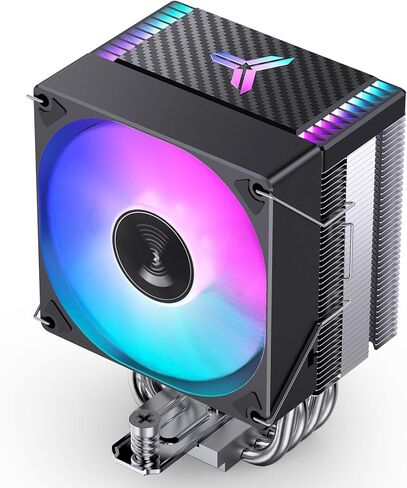 JONSBO CR1400 EVO White Color 9cm CPU Cooler, H130mm, Air Cooling Tower Radiator, Silent heatsink, 4pin Automatic Light CPU Fan,4 Copper Heatpipes AMD AM4/AM5 Intel LGA1700, 92mm RGB Fan, White in Kuwait