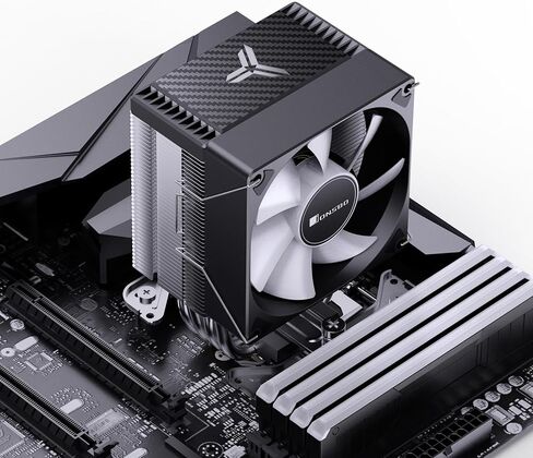 JONSBO CR1400 EVO White Color 9cm CPU Cooler, H130mm, Air Cooling Tower Radiator, Silent heatsink, 4pin Automatic Light CPU Fan,4 Copper Heatpipes AMD AM4/AM5 Intel LGA1700, 92mm RGB Fan, White in Kuwait