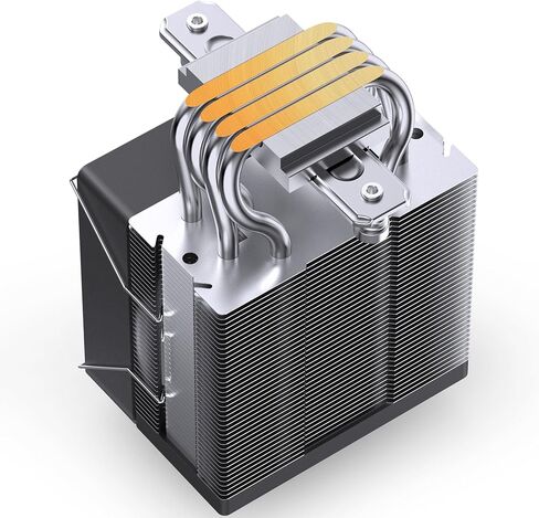 JONSBO CR1400 EVO White Color 9cm CPU Cooler, H130mm, Air Cooling Tower Radiator, Silent heatsink, 4pin Automatic Light CPU Fan,4 Copper Heatpipes AMD AM4/AM5 Intel LGA1700, 92mm RGB Fan, White in Kuwait