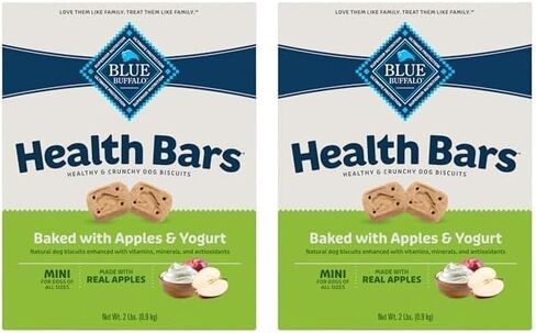 Blue Buffalo Health Bars Mini Crunchy Dog Biscuits, Oven-Baked with Natural Ingredients, Apples & Yogurt, 16-oz. Bag in Saudi Arabia
