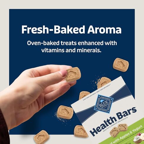 Blue Buffalo Health Bars Mini Crunchy Dog Biscuits, Oven-Baked with Natural Ingredients, Apples & Yogurt, 16-oz. Bag in Saudi Arabia