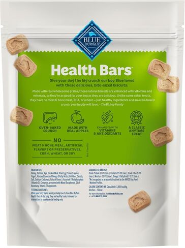 Blue Buffalo Health Bars Mini Crunchy Dog Biscuits, Oven-Baked with Natural Ingredients, Apples & Yogurt, 16-oz. Bag in Saudi Arabia