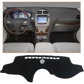 Car Dashboard Cover for Lexus ES350 2007-2012 Dash Mats Shade Protective Pad(Premium Carpet, Black), (JGRT_CarLight-ES 0712-DM)