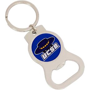 Desert Cactus University of California Santa Barbara Bottle Opener Keychain Gauchos UCSB Car Keys (Silver Bottle)
