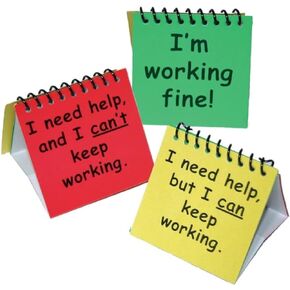 Really Good Stuff I Need Help Mini Flip Chart Signs for Students - Set of 12 - Classroom Management Tools, Self Assessment for Students, School Behavior Supplies