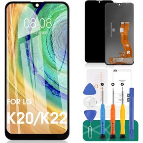for LG K22 Screen Replacement for LG K22 LCD Repair for LG K20/K22/K22 Plus Display for LMK200B, LM-K200 Digitizer Touch Screen Assembly Repair Parts