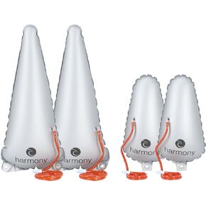 Harmony Gear Micro Flotation Set | Float Bags for Kayaks | Silver | Two Bow and Stern Bags | Universal Fit - 8-10 Foot Kayaks