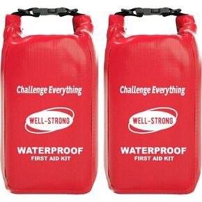 مجموعة من 2 طقم إسعافات أولية مقاوم للماء ملحقات قوارب الكاياك طقم طوارئ للقوارب لصيد الأسماك والتجديف والقوارب والتخييم والتجديف على الشاطئ in Kuwait