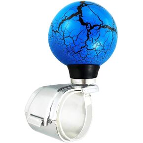 Abfer Control Handle Helper Steering Wheel Spinner Knob Car Turning Power Aid Ball Suicide Knob Thunder Ball Style for Most Vehicles Trucks Boats (Black)