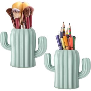 Cactus Pen Holder for Desk Cute,Color Pencil Holder For Desk,3 PCS Pen Organizer for Desk Pen Cup Cactus Storage Containers Cactus Office Decor Desk Accessories