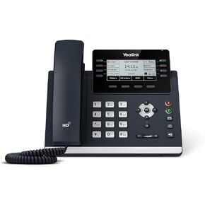 Yealink T43U IP Phone, 12 VoIP Accounts. 3.7-Inch Graphical Display. Dual USB 2.0, Dual-Port Gigabit Ethernet, 802.3af PoE, Power Adapter Not Included (SIP-T43U)