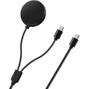 2 in 1 Galaxy Watch Charger Compatible with Samsung Galaxy Watch 6 Classic/6/5 Pro/5, USB C to USB C Charging Cable Compatible for Galaxy S23/22/21/20/10 or Other USB C Device, 3.9ft/1.2M
