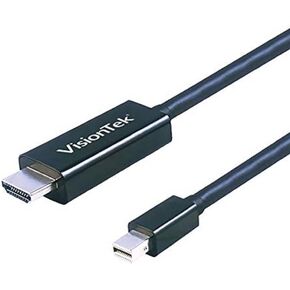 VisionTek Mini DisplayPort to HDMI 2.0 (M/M) Active Cable - 6 feet, Supports 4K @60Hz (901215)