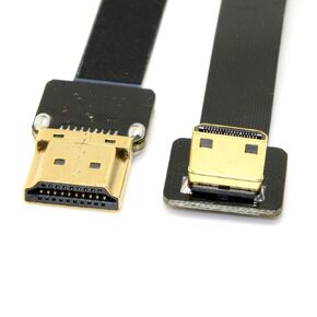 chenyang CYFPV Up Angled 90 Degree FPV Mini HDMI Male to HDMI Male FPC Flat Cable for FPV HDTV Multicopter Aerial Photography 20cm