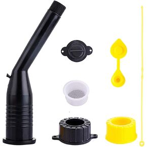 Gas Can Spout Replacement Upgraded Angle Nozzle Kit with Stainless Steel Filter Vent Cap for Old Style Water Jugs and Pre-2009 Plastic Gas Cans 1 2 5 Gallon