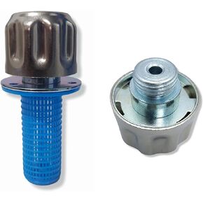 Small Hydraulic Oil and Fuel Filler Metal Vent Breather Cap for Reservoir Tank (with Strainer, BSP 1/2 in Threaded, 304 (18/10) Grade Stainless Steel)
