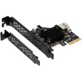 PCIe USB3.2 Gen 2 (10Gbps) 2 Port Adapter (2X Internal Type E) with + 1 Extra Internal USB 2.0 Type A Port, Built-in Power Supply