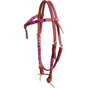 Horse Western How Tack Leather Bridle Knotted Browband Headstall 78Rawhide
