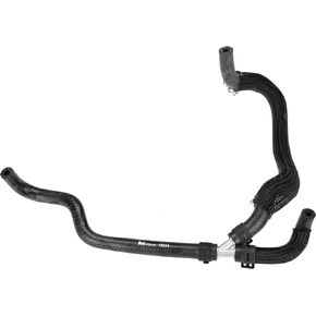 URO Parts 17127576363PRM Coolant Hose, Cyl Head to Radiator; Premium hose with metal connector , Black