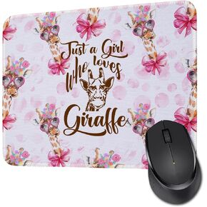 Funny Bunny Mouse Pad Animal Lover Gift Just A Girl Who Loves Bunnies Rectangle Gaming Computer Mouse Pad Birthday for Family Friends (Loves Bunnies MP)