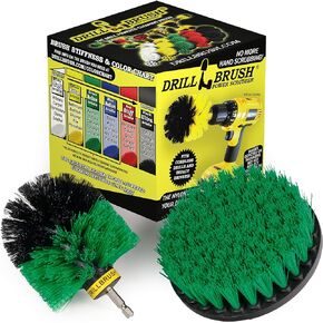 Grill Scrub Brush Electric Spin Scrubber Kit - Cordless Power Drill Brush Scrubber Attachment and Household Cleaning Supplies - Grill Brush Scrubbing Cleaning Products - BBQ Cleaning Brush Drill Set