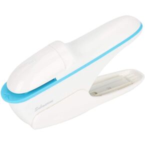 No Staple Stapler, ABS No Staple Stapling Machine Book Paper Staple- Stapler Stapleless Binding Hand Tool for One-Handed (Green)
